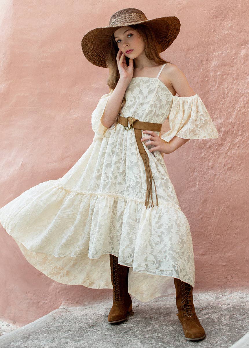 Joyfolie - Kid's Chloe Dress in Bone White