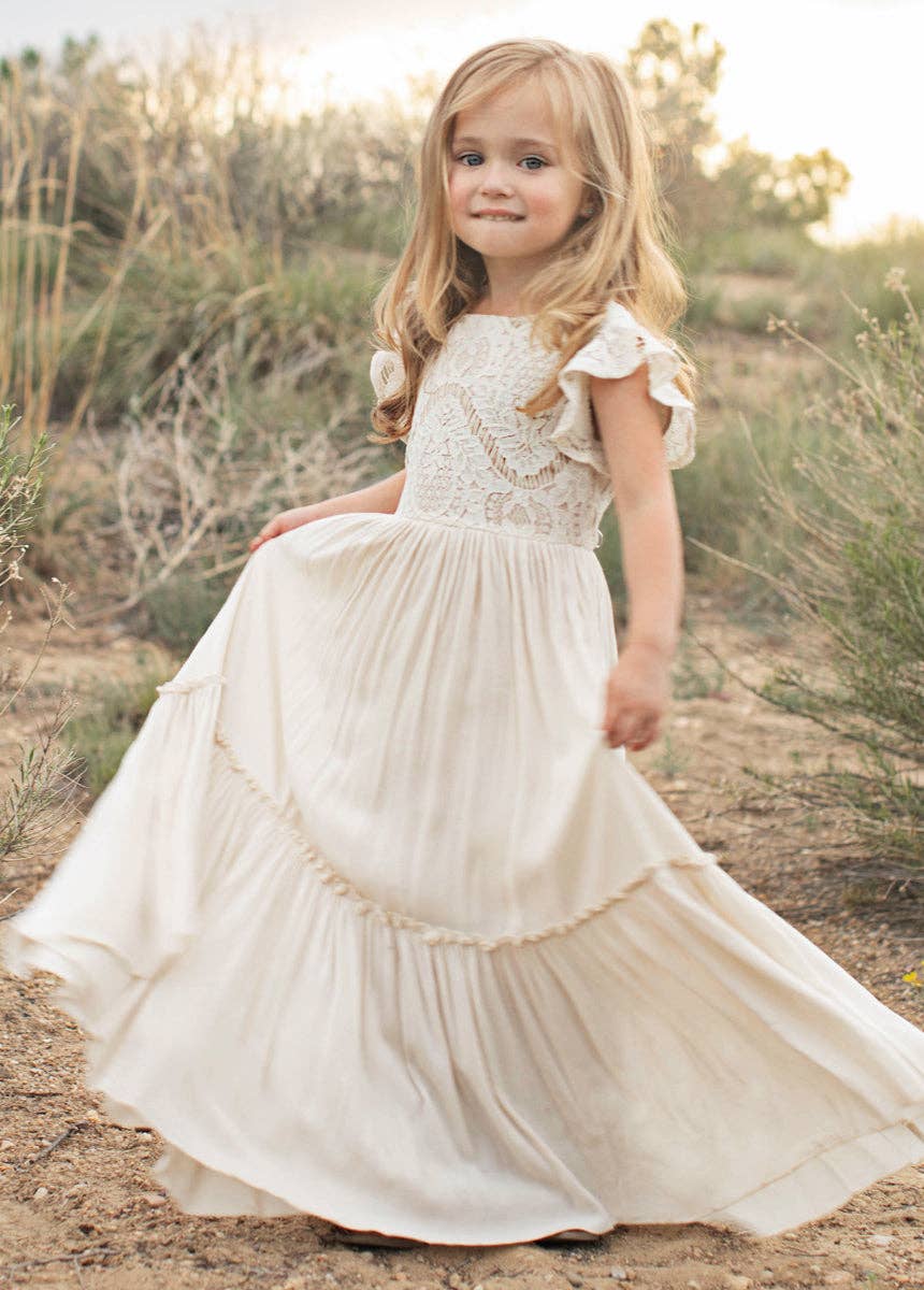 Joyfolie - Macy Dress in Cream - Toddler