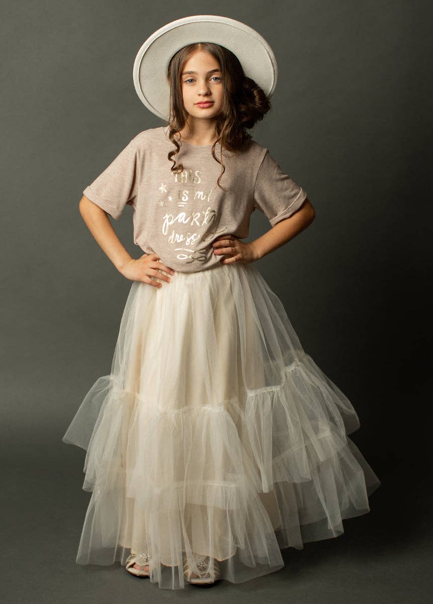 Joyfolie - Kid's Zenni Skirt in Cream
