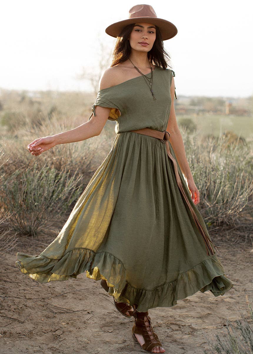 Joyfolie - Women's Gia Dress in Olive