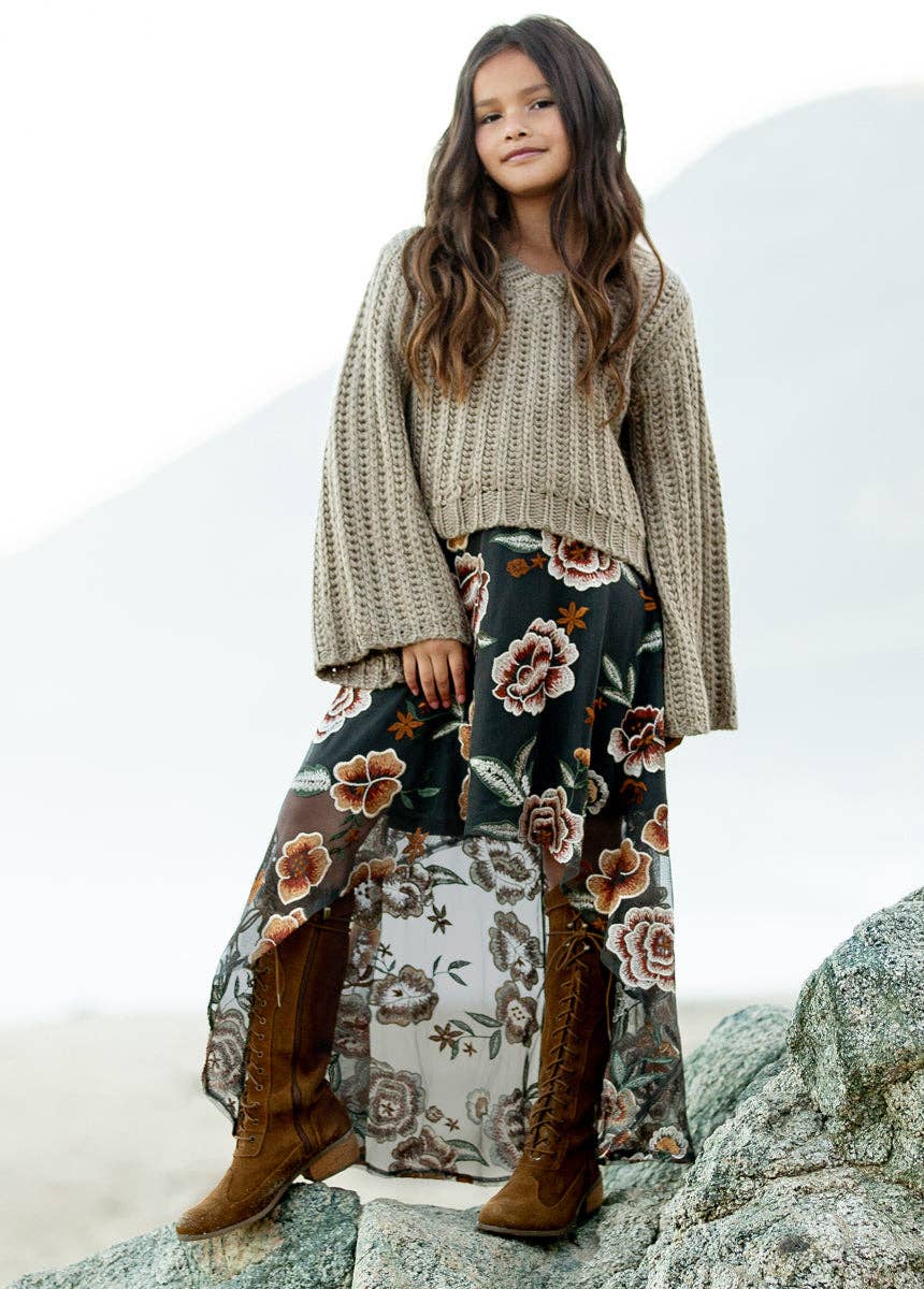 Joyfolie - Kid's Emily Sweater in Dune