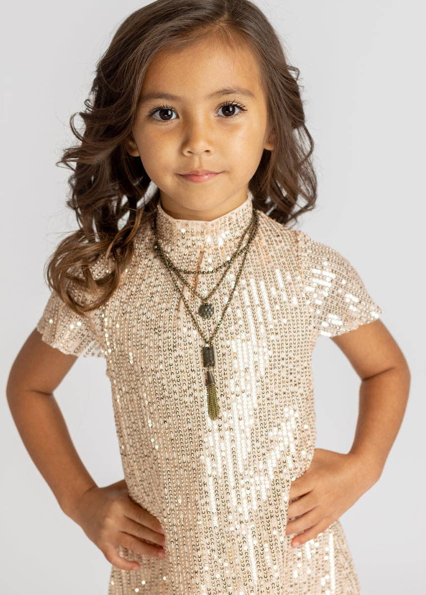Joyfolie - Toddler Chele Dress in Champagne