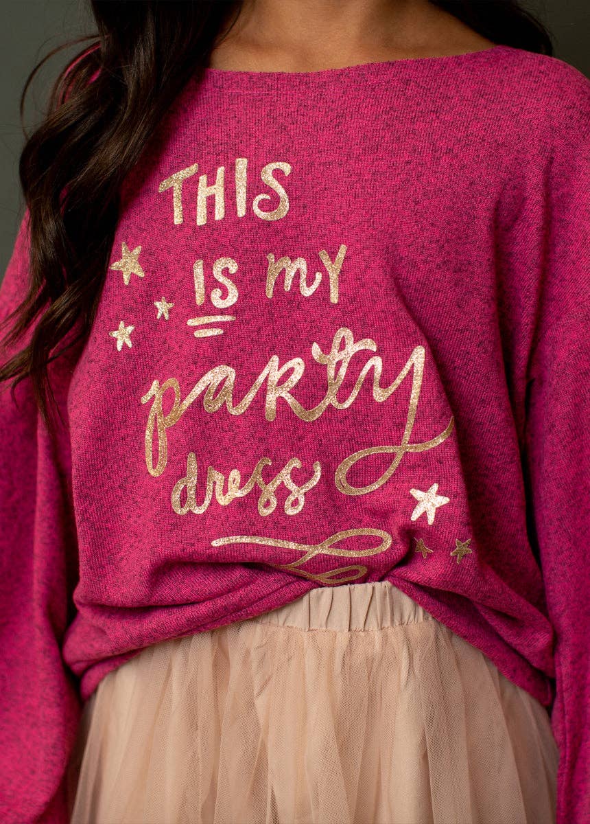 Joyfolie - Kid's Juana Sweatshirt in Heather Hot Pink