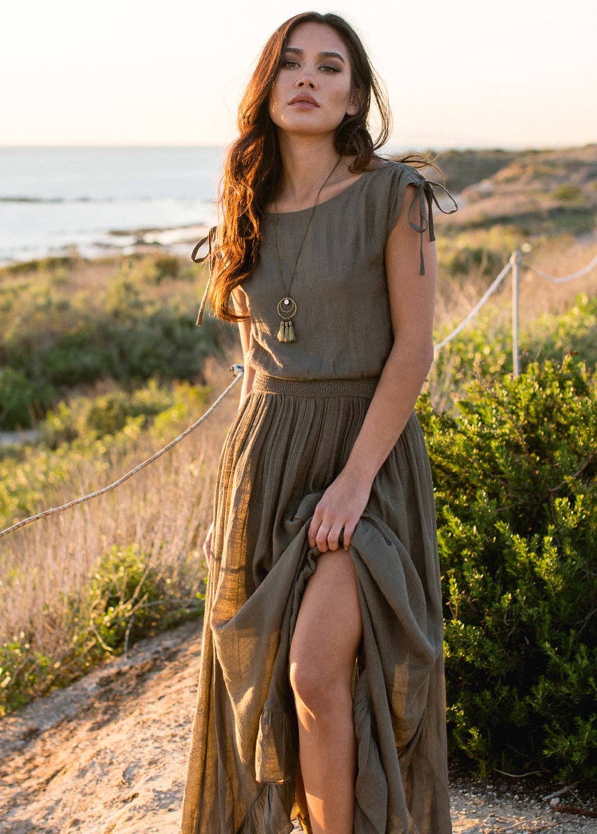 Joyfolie - Women's Gia Dress in Olive
