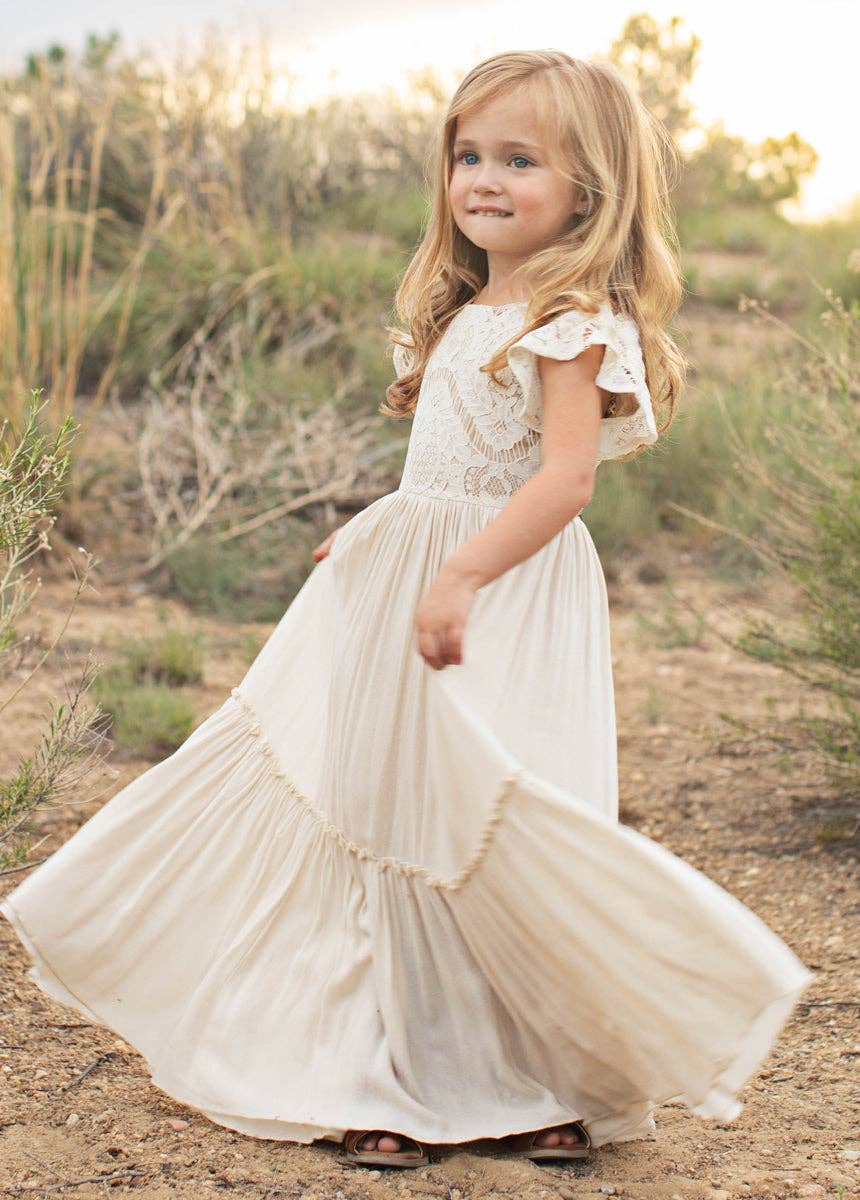 Joyfolie - Macy Dress in Cream - Toddler