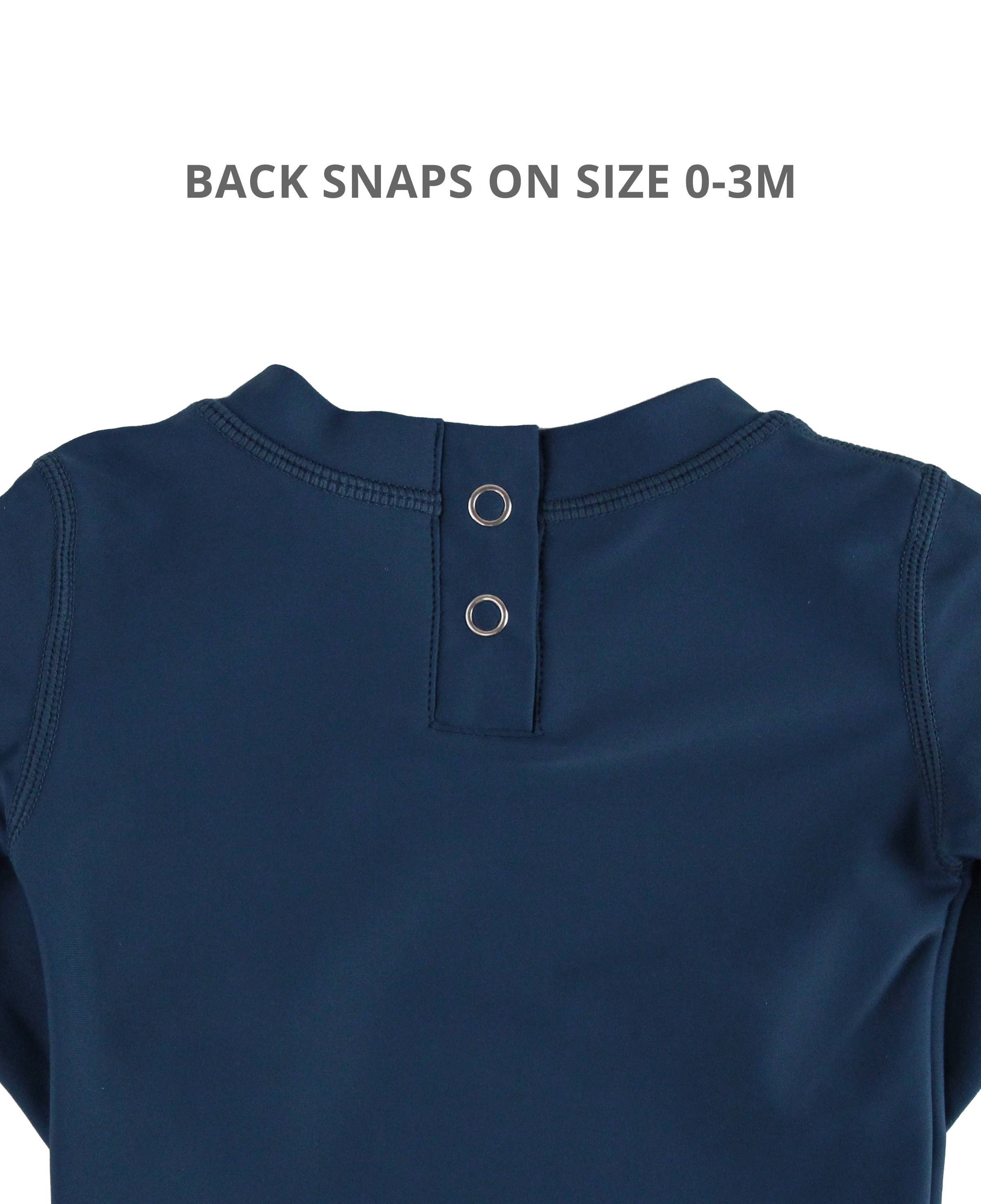 RuffleButts + RuggedButts - Boys Navy Long Sleeve Rash Guard