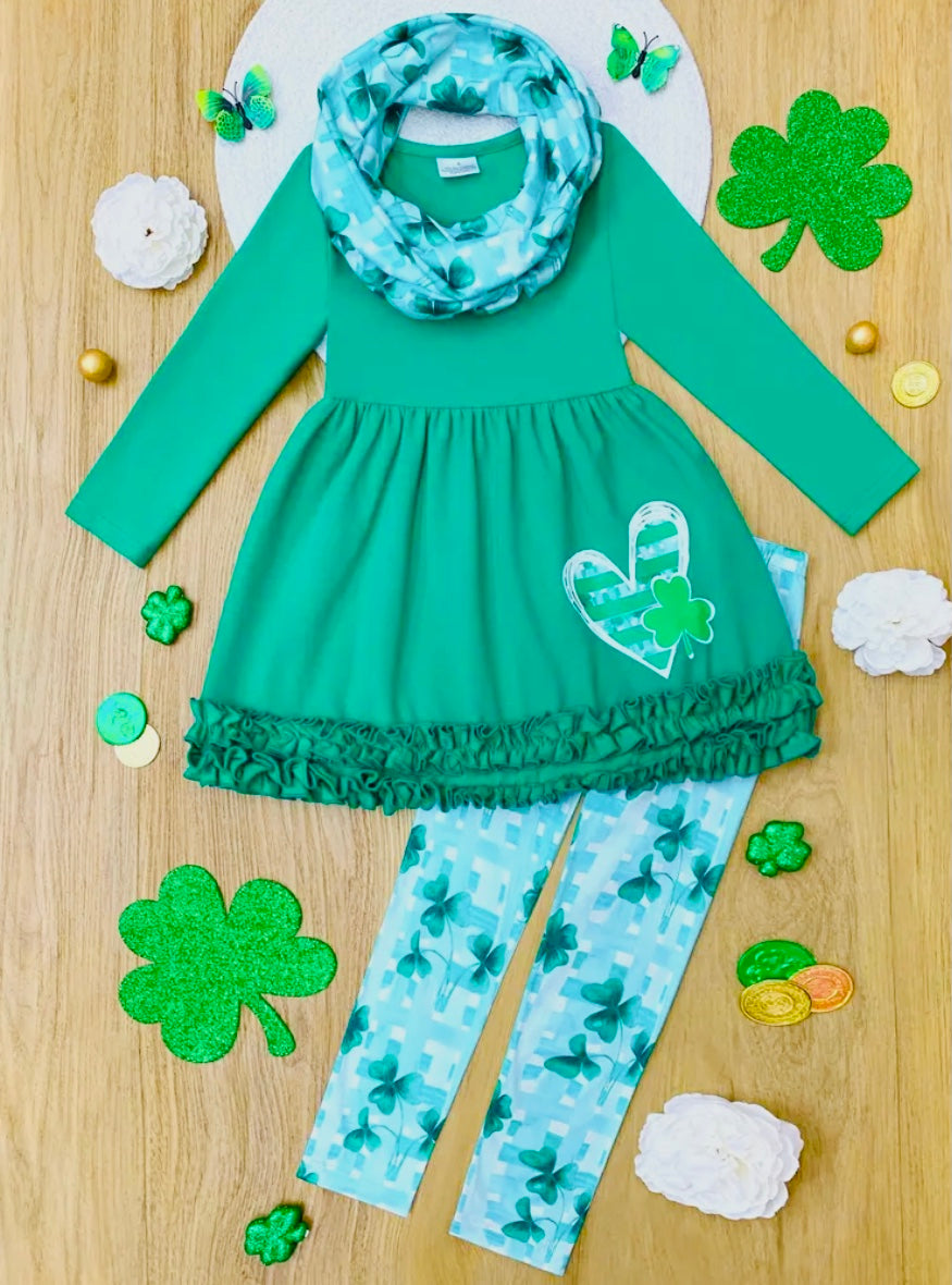 St.Patty’s Lucky Clover Print 3 Piece Set
