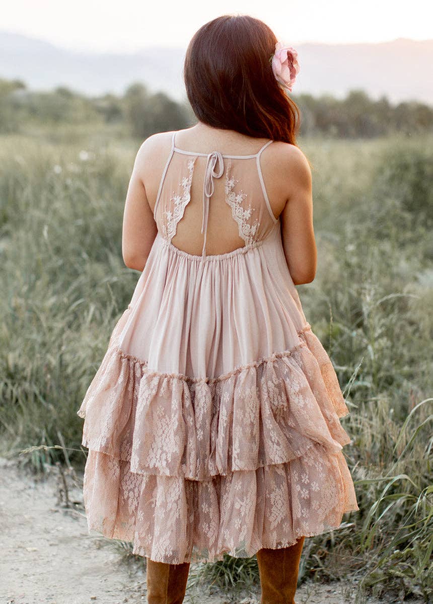 Joyfolie - Kid's Catrina Dress in Desert Shell