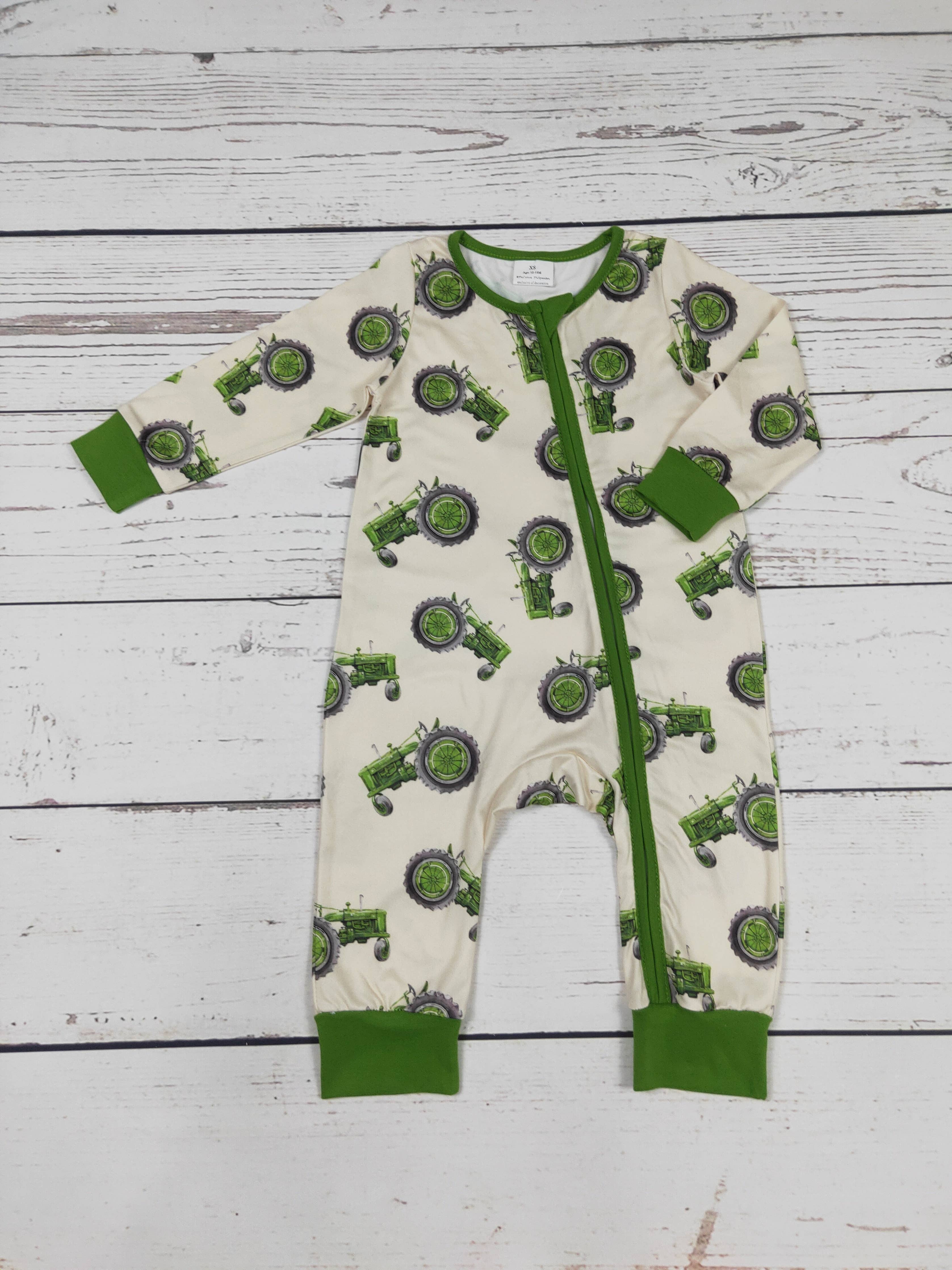 sassy kids palace - Boy Farm Zip Romper