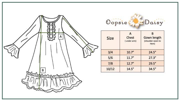 Oopsie Daisy - Kids Red Christmas Holiday Reindeer Ruffle Lounge Play Gown