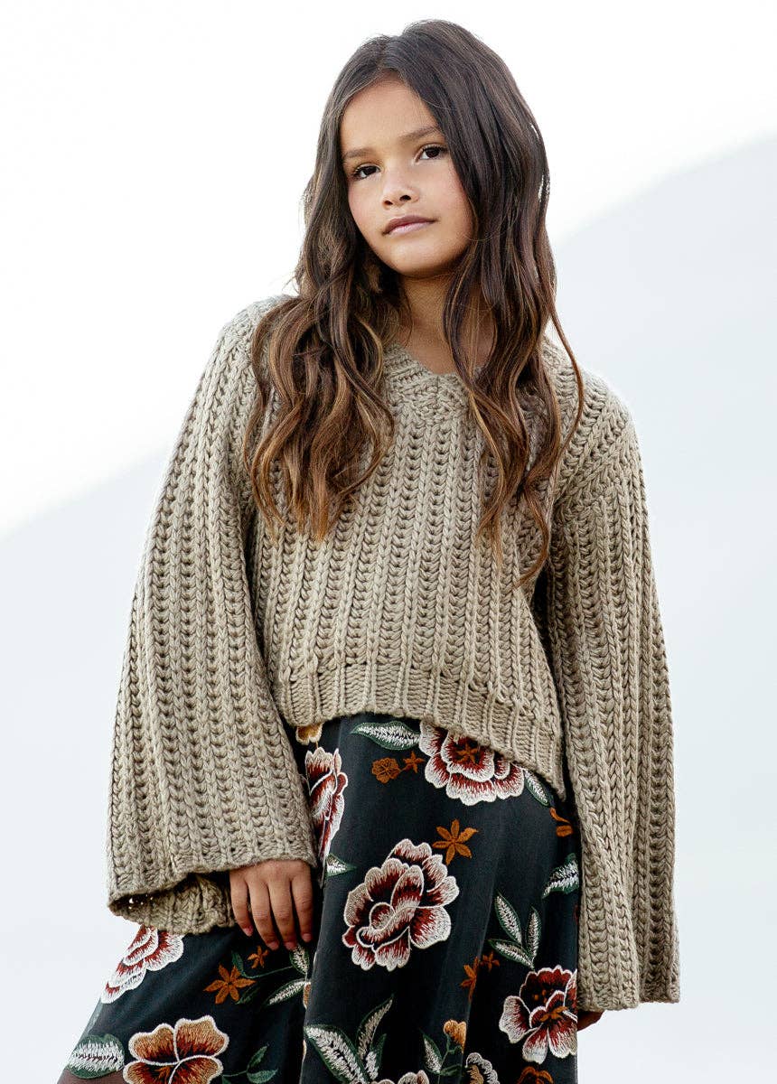 Joyfolie - Kid's Emily Sweater in Dune