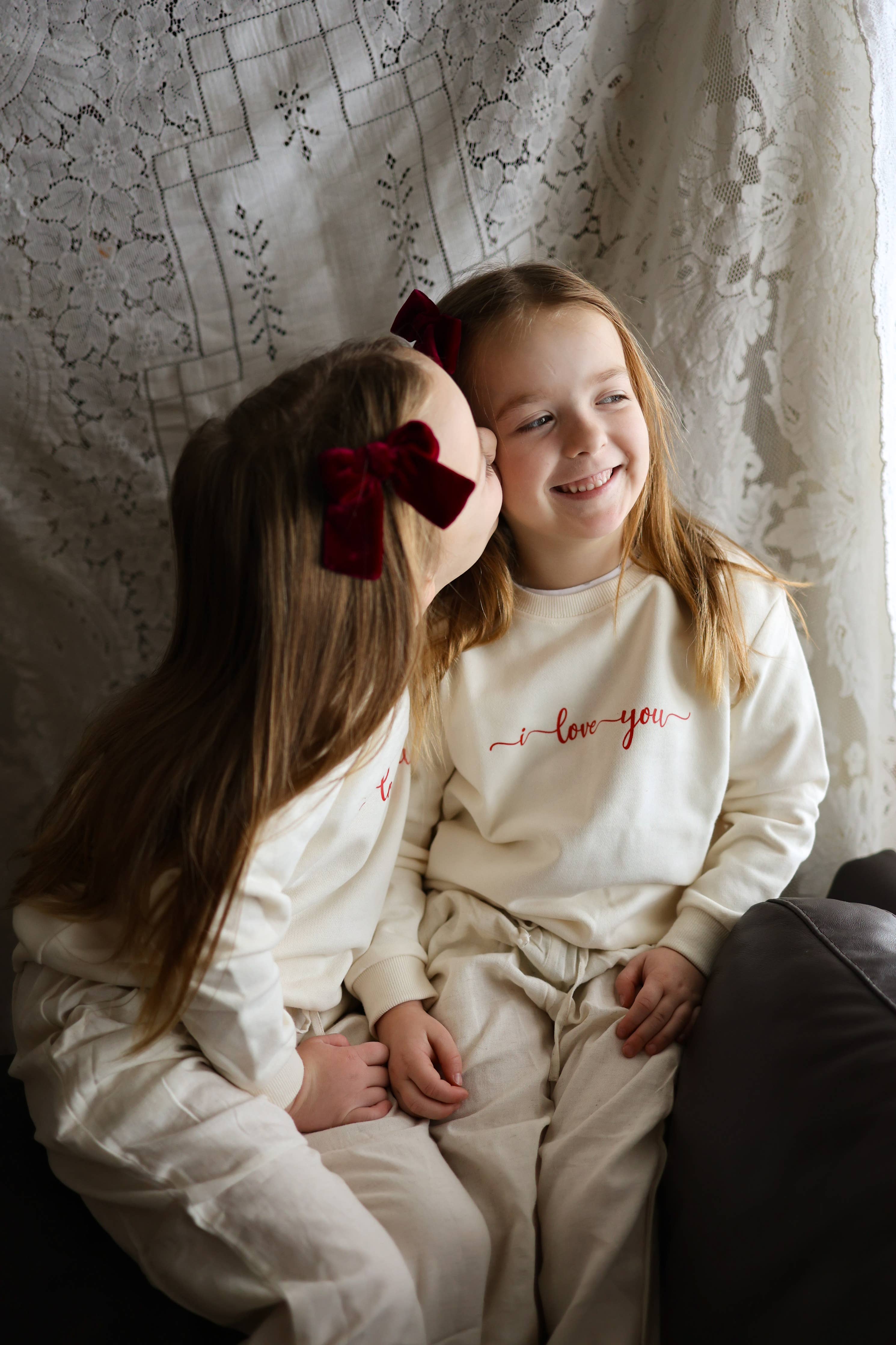 Holland Ave Clothing - I Love You | Baby Valentines Day Bubble & Sweatshirt