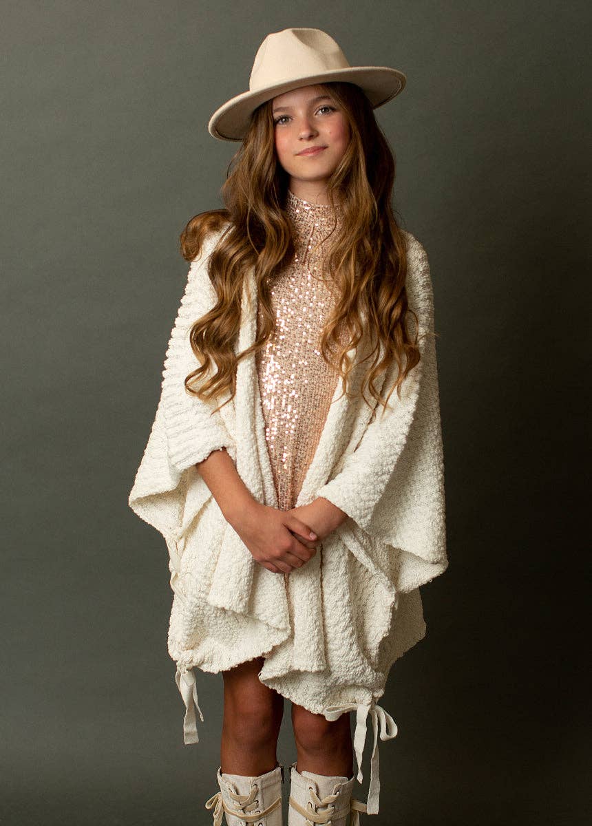 Joyfolie - Kid's Antonietta Cardigan in Cream