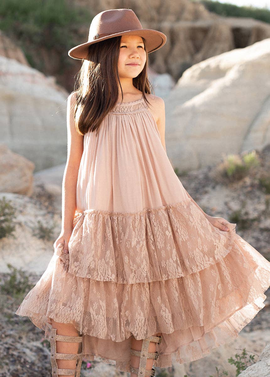 Joyfolie - Kid's Catrina Dress in Desert Shell