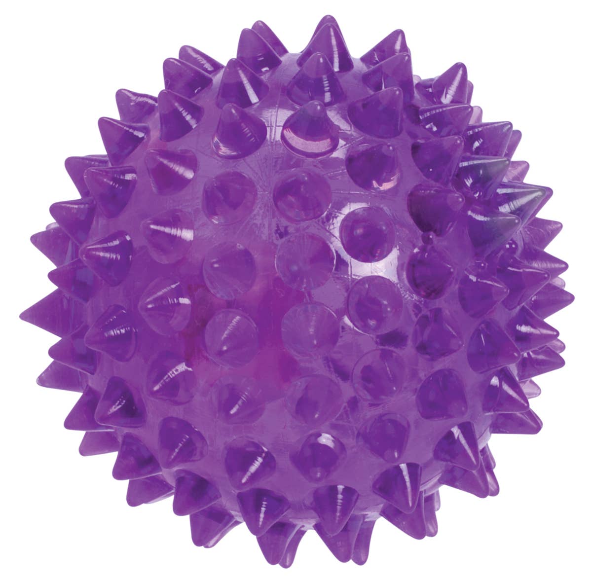 Toysmith - Flashing Spiky Ball, Bouncy, Squeezy, Tactile Toy