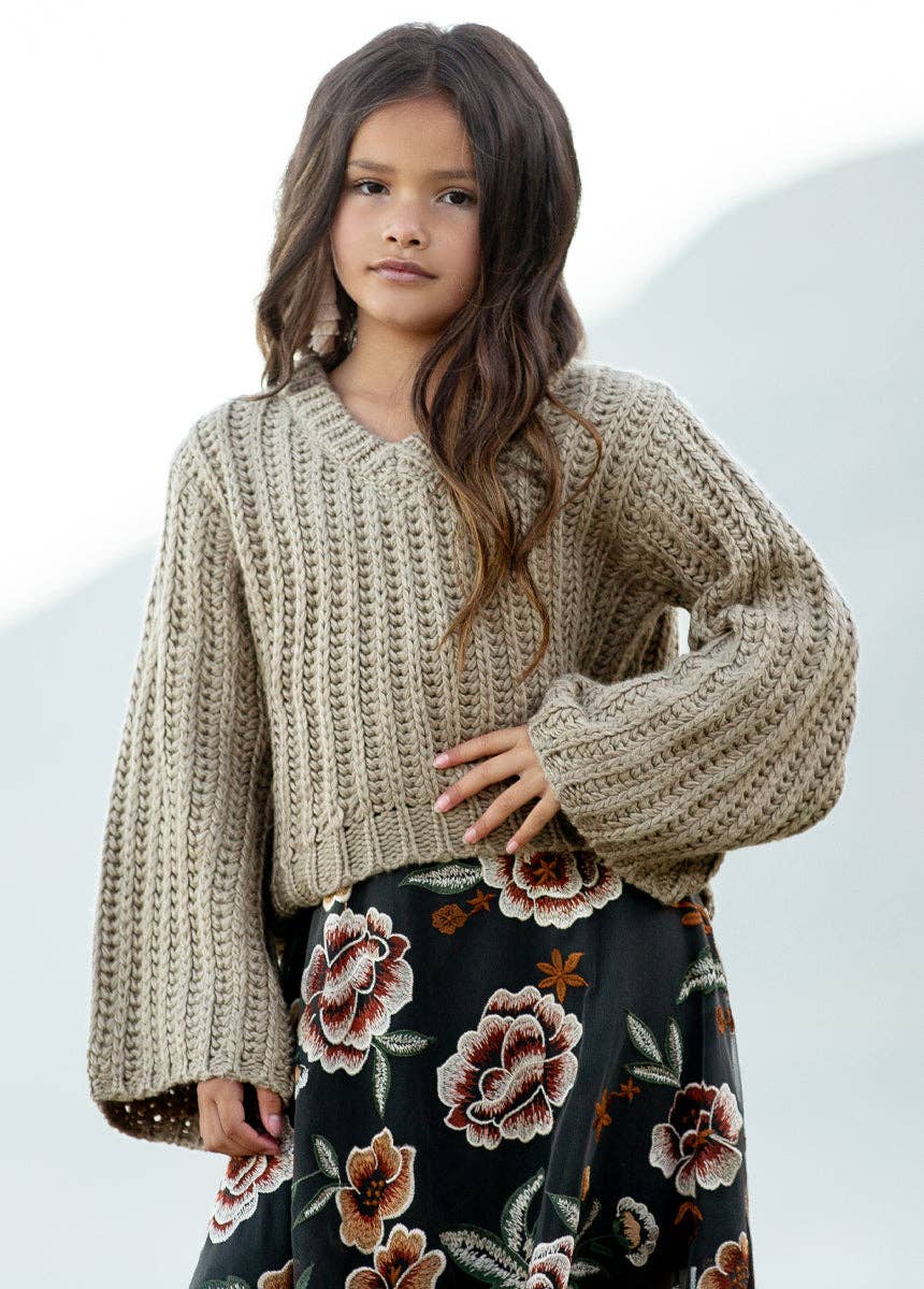 Joyfolie - Kid's Emily Sweater in Dune
