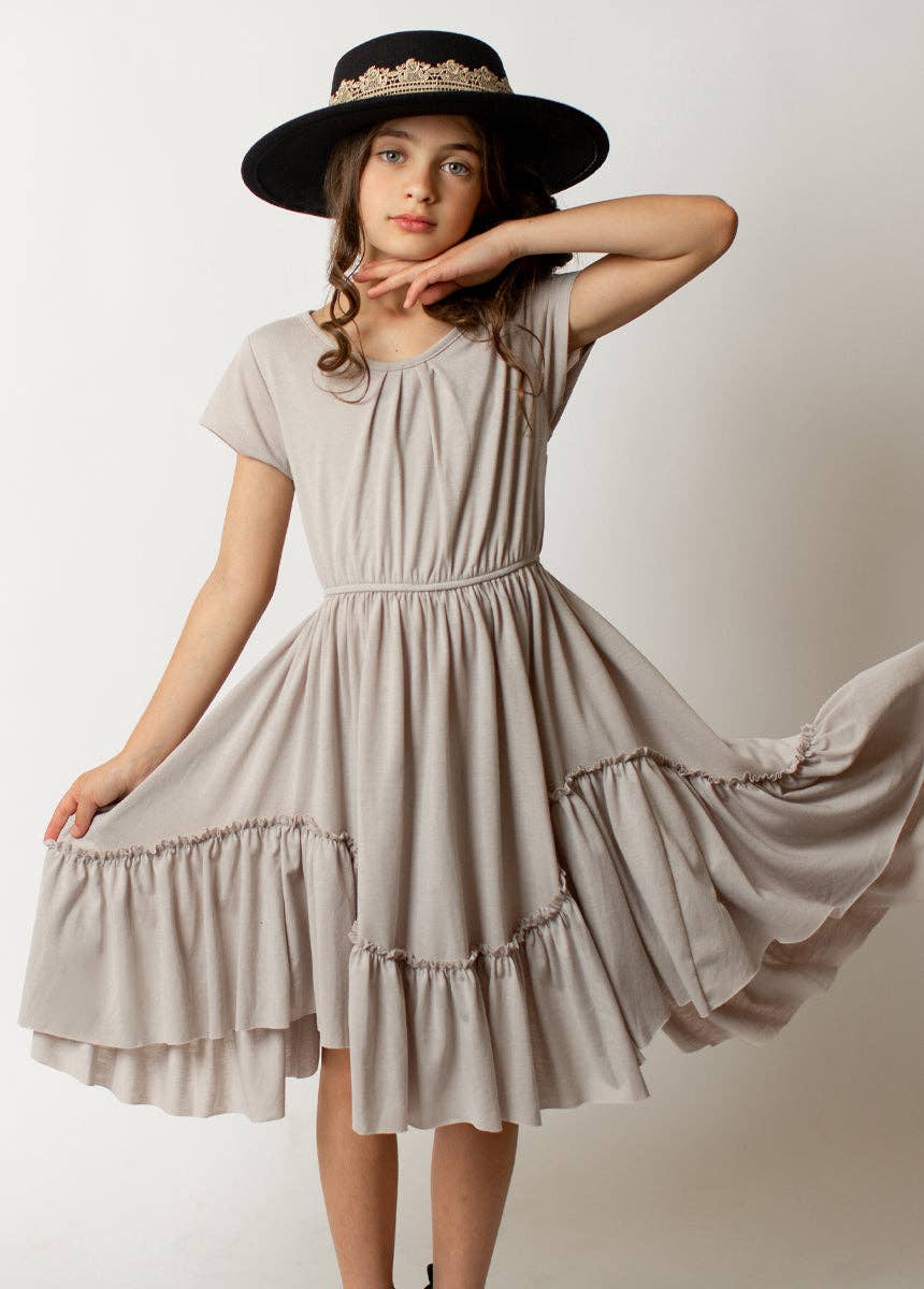 Joyfolie - Kid's Adrianna Dress in Dove