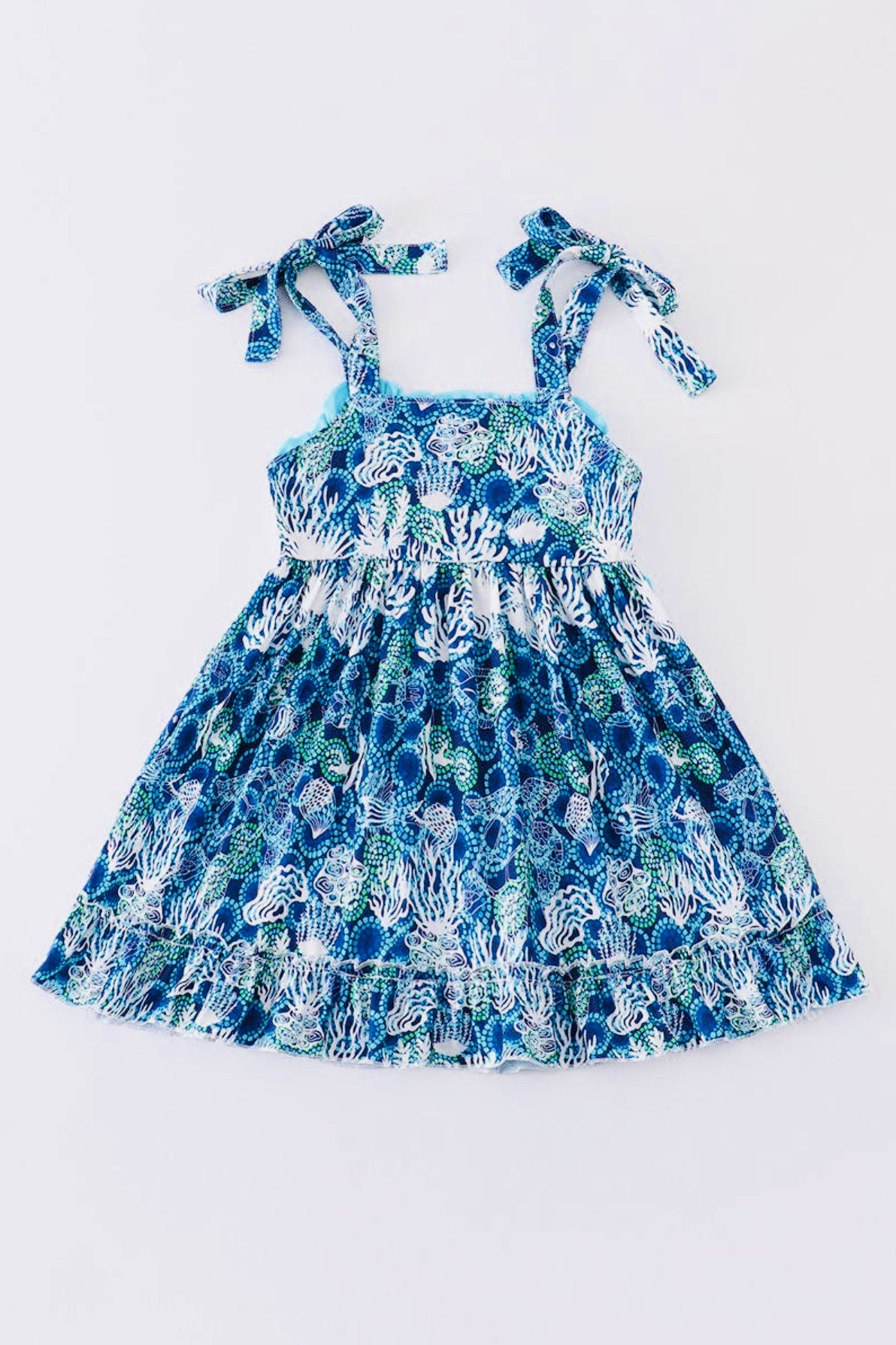 Marine Creature Embroidery Strap Dress