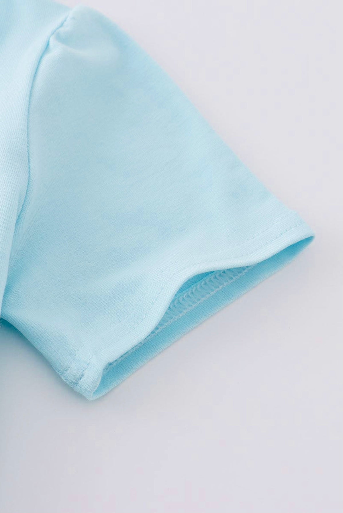 Blue Seersucker Crab Embroidery Boy Set