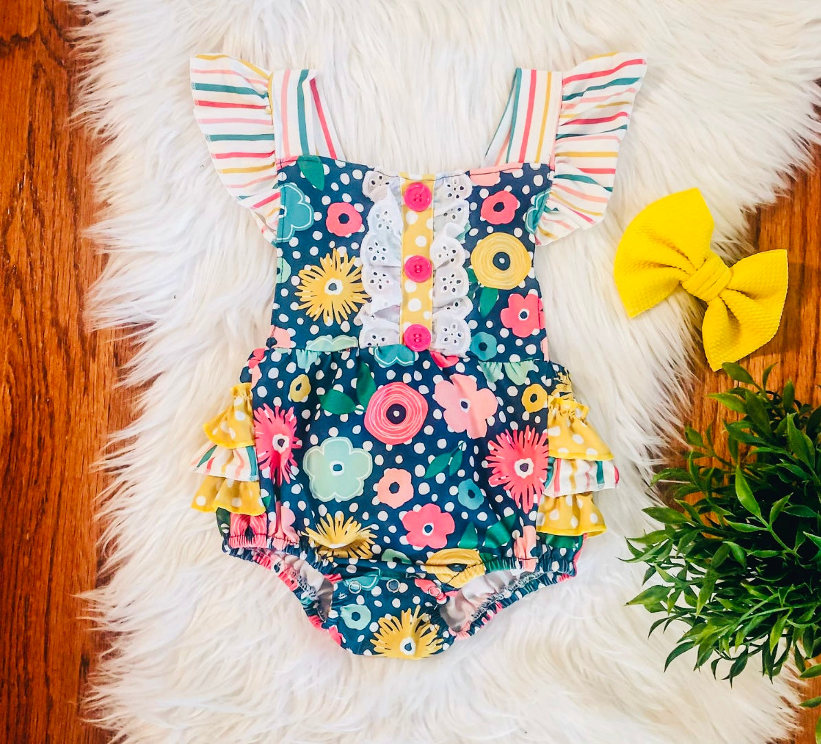 Fun Floral Days Bubble Romper