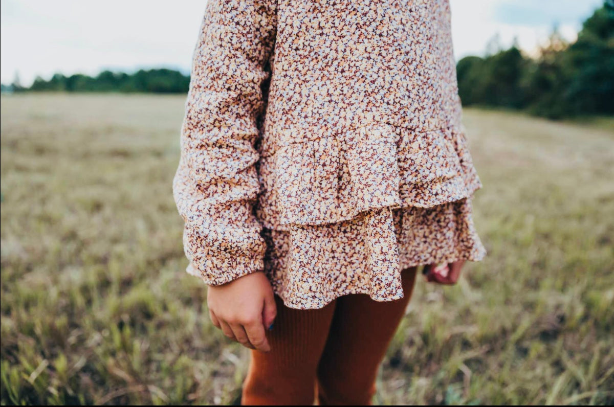 Golden Floral Legging Set
