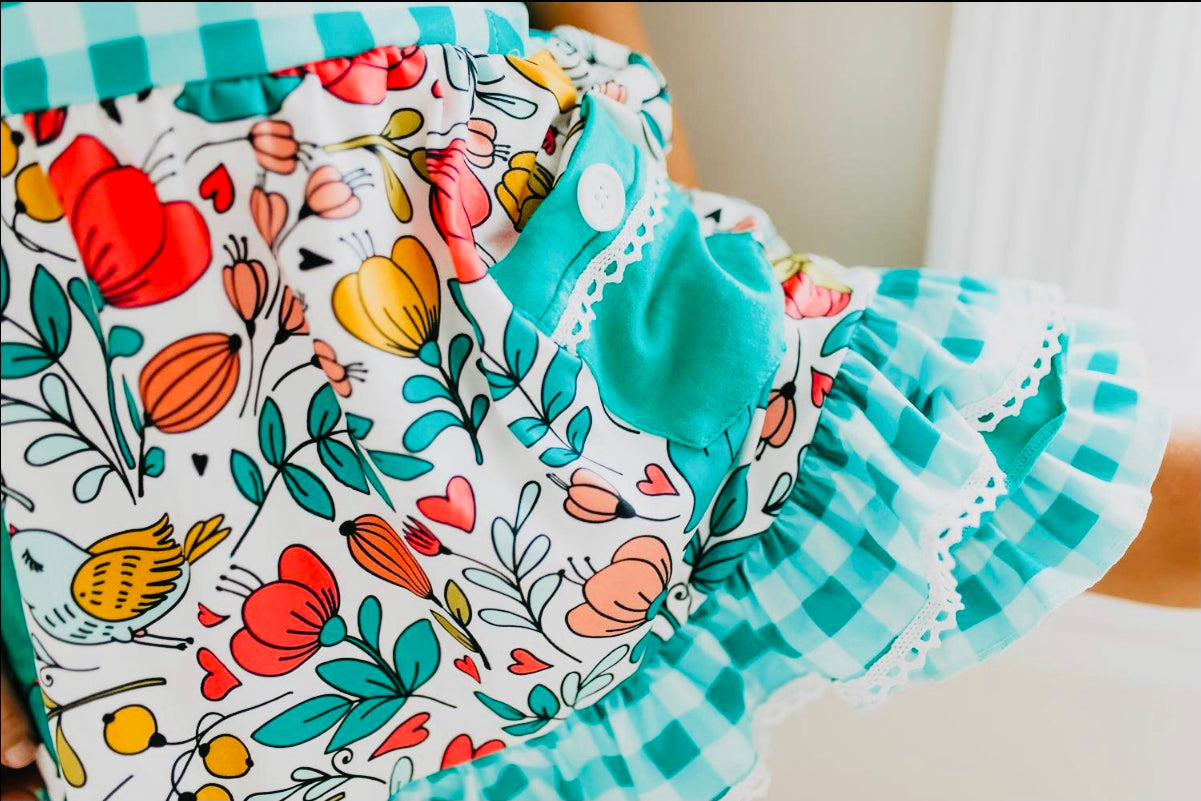 Teal Pocket Spring Summer Button Set