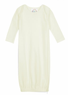Blank Unisex Long Sleeve Infant Gown with Hidden Zipper