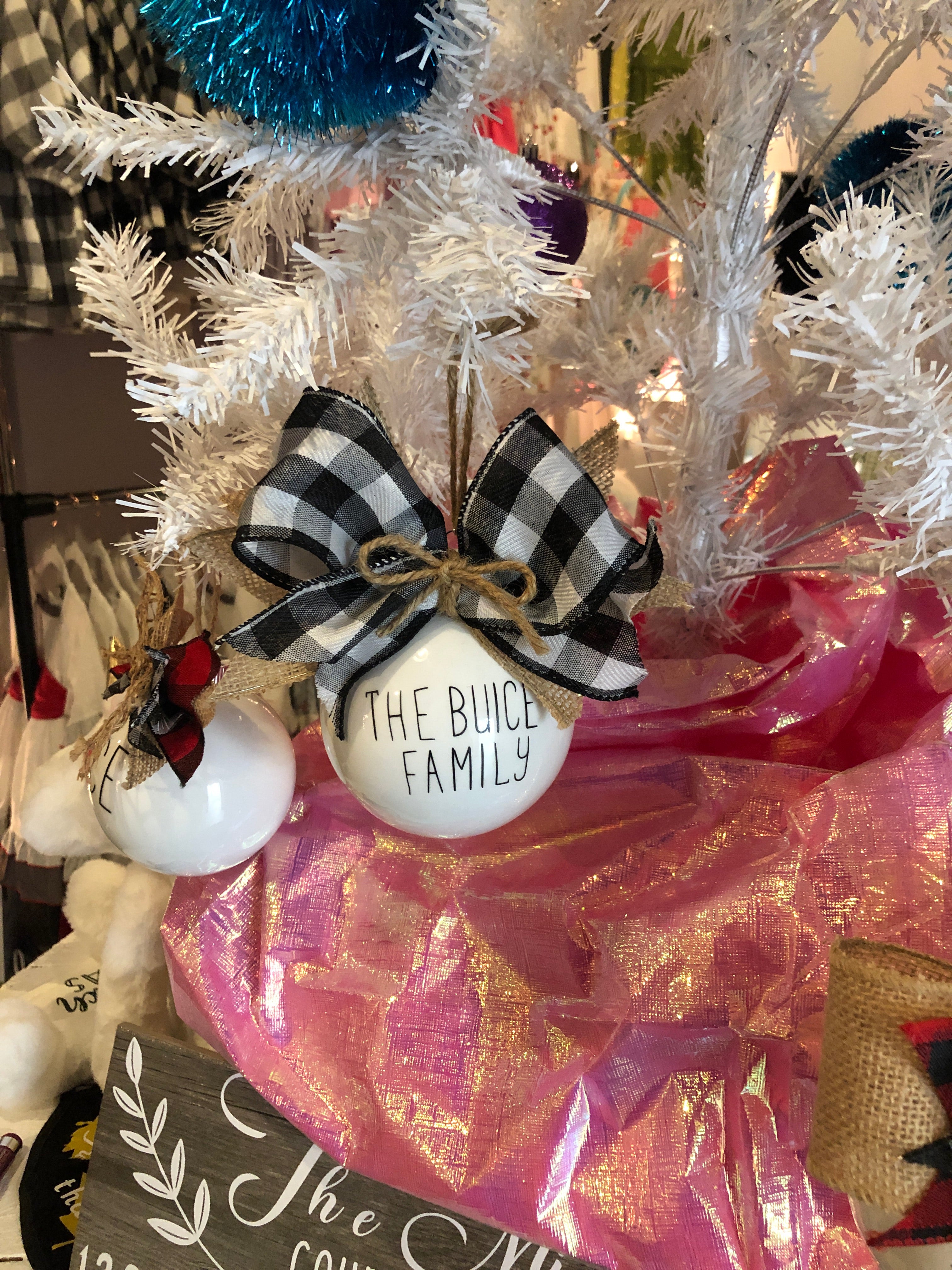 Family Christmas ornaments