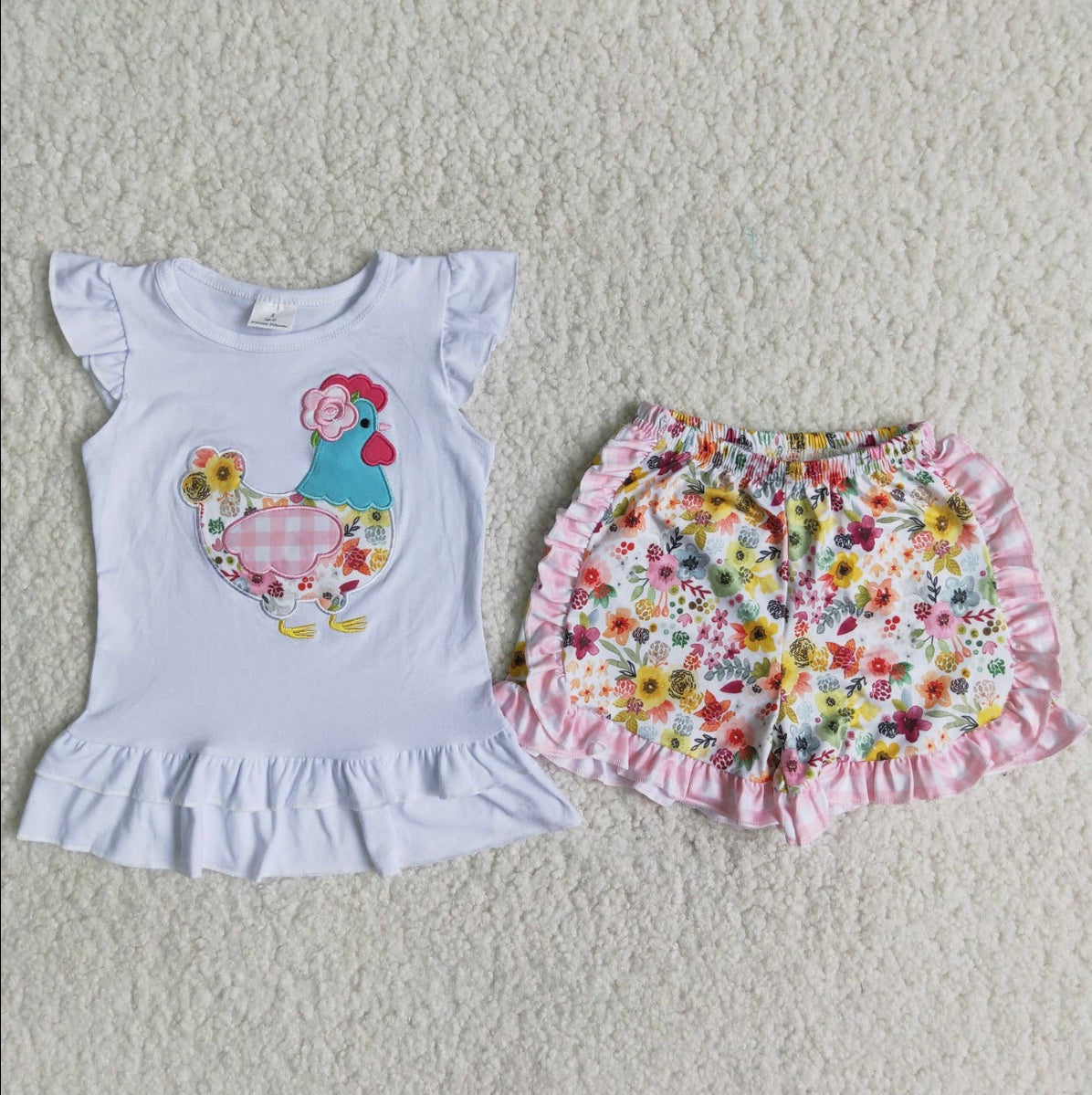 Chicken Embroidery 2pc Set