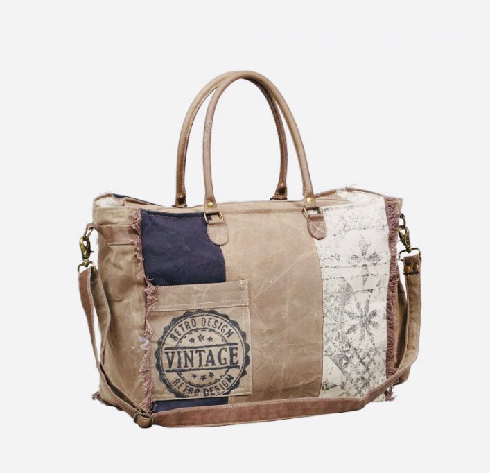 Retro Print Weekender Bag