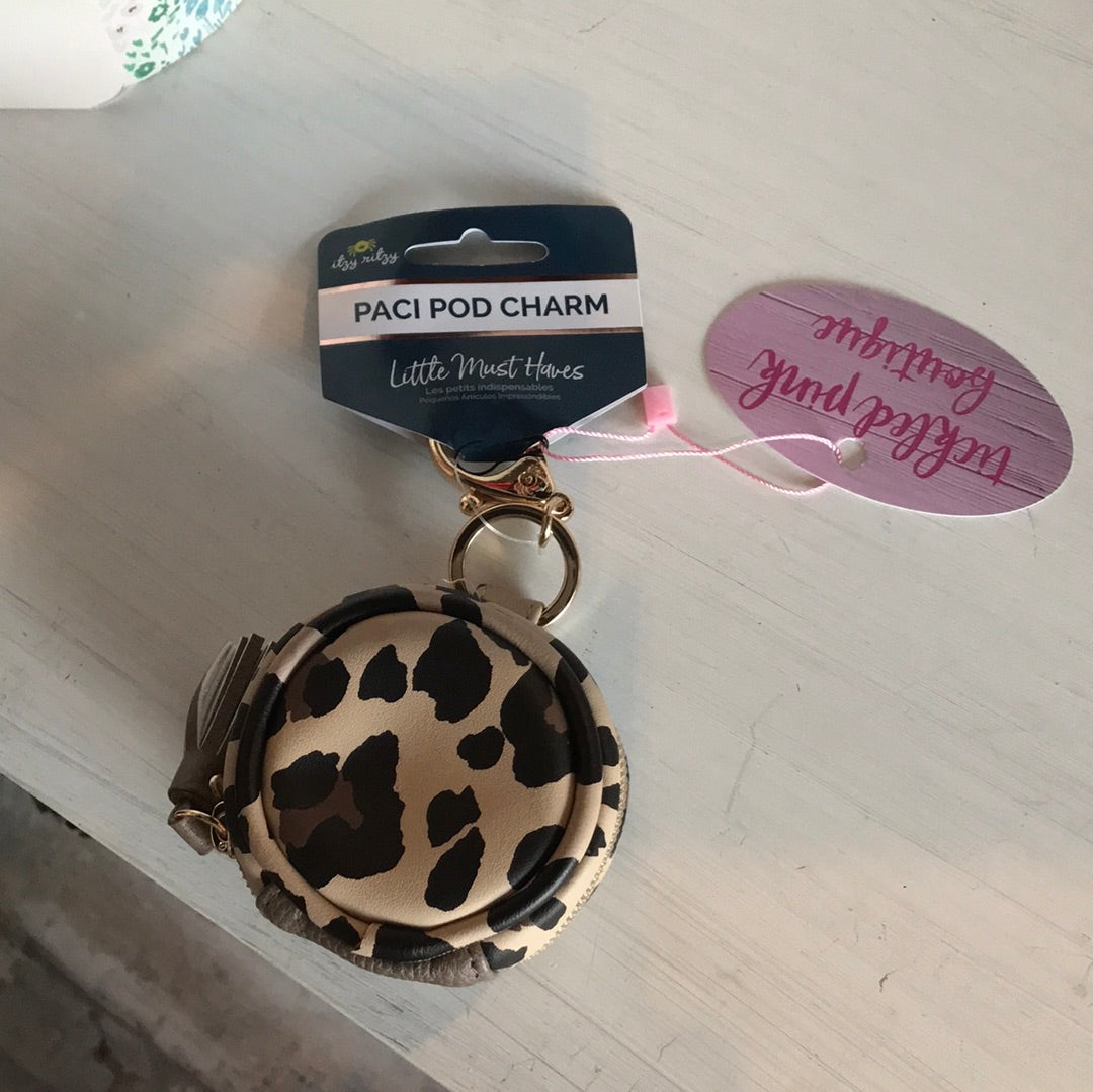 Leopard Diaper Bag Charm Pod Keychain