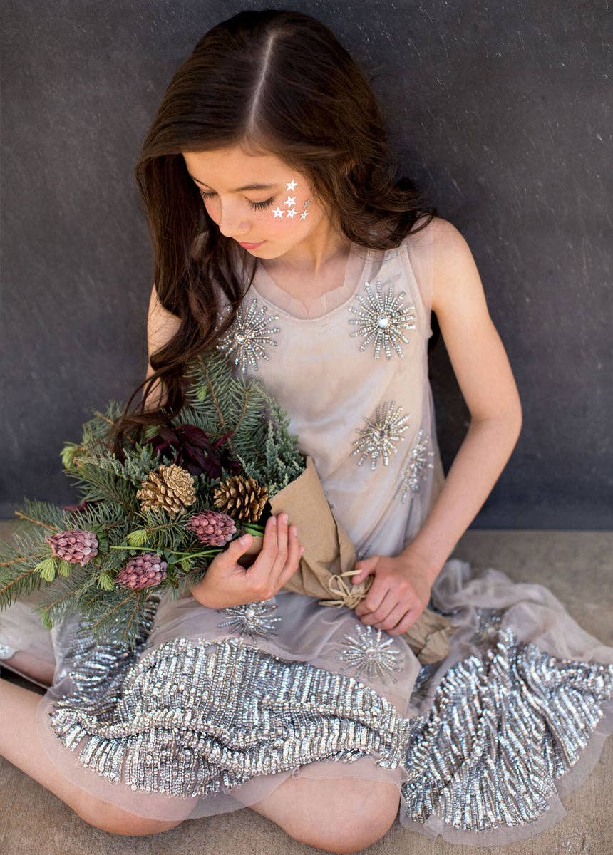 Joyfolie - Kid's Ginger Dress in Silver