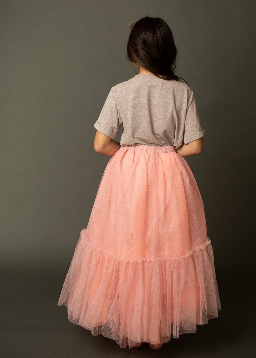 Joyfolie - Kid's Sacred Heart Tee in Heather Light Taupe