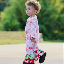 Load image into Gallery viewer, Baby Girl Red Plaid Santa Christmas Holiday Romper
