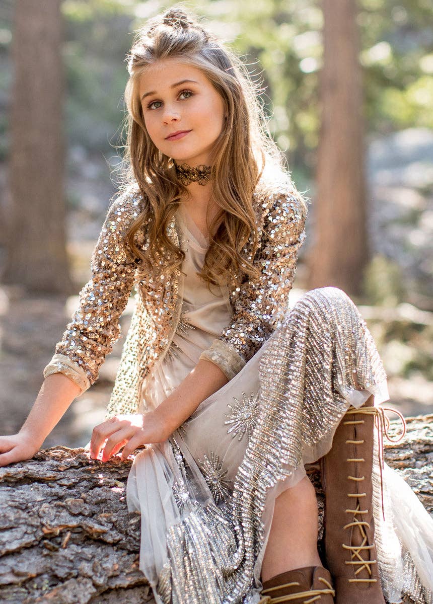 Joyfolie - Kid's Ginger Dress in Silver