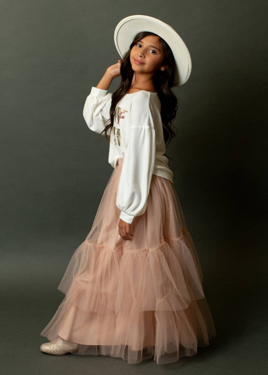 Joyfolie - Kid's Zenni Skirt in Blush