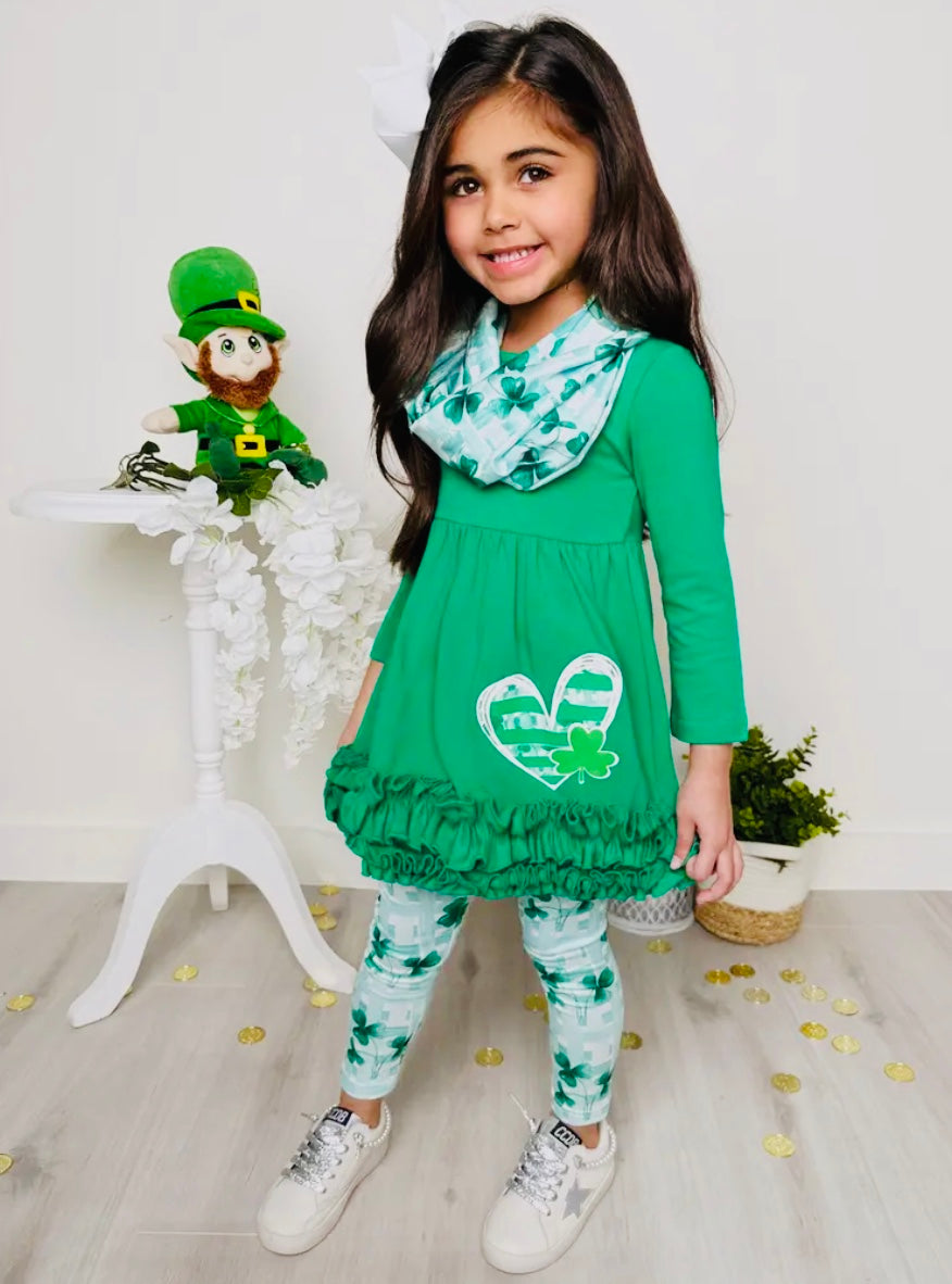 St.Patty’s Lucky Clover Print 3 Piece Set