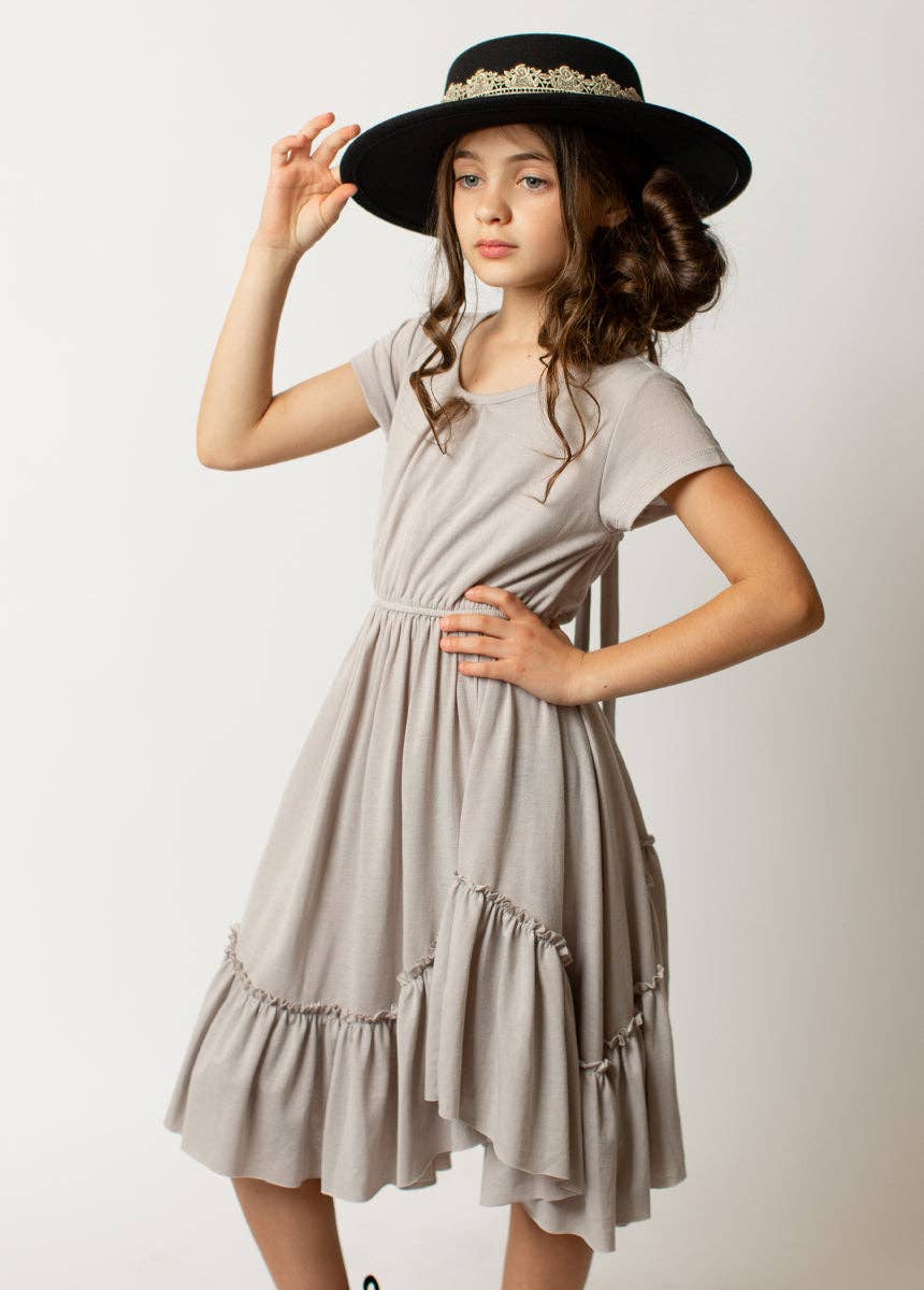 Joyfolie - Kid's Adrianna Dress in Dove