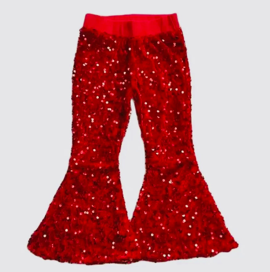 Deluxe Lined Sequin Bell Bottoms