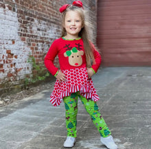 Load image into Gallery viewer, Christmas Reindeer Tunic and Holiday Legging Set
