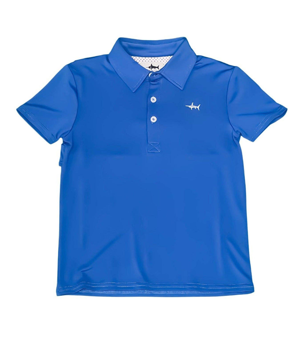 Saltwater Boys Company - OFFSHORE PERFORMANCE POLO ROYAL BLUE BOYS