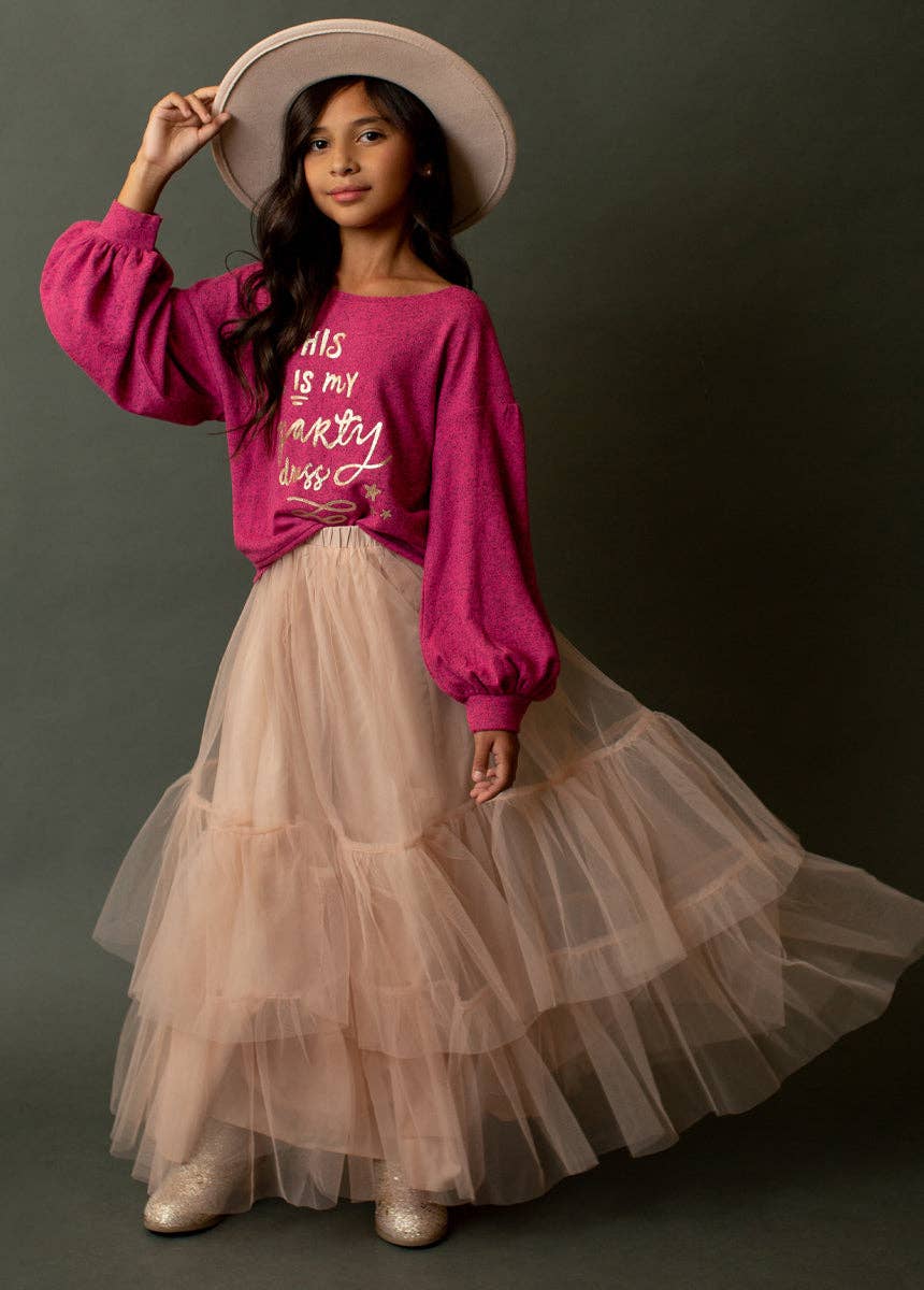 Joyfolie - Kid's Zenni Skirt in Blush
