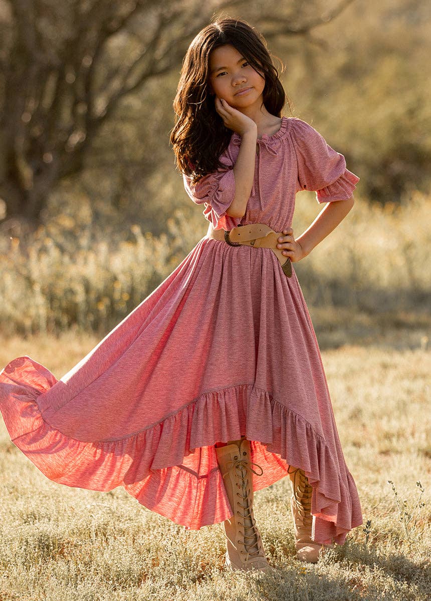Joyfolie - Kid's Gwenola Dress in Heather Rose