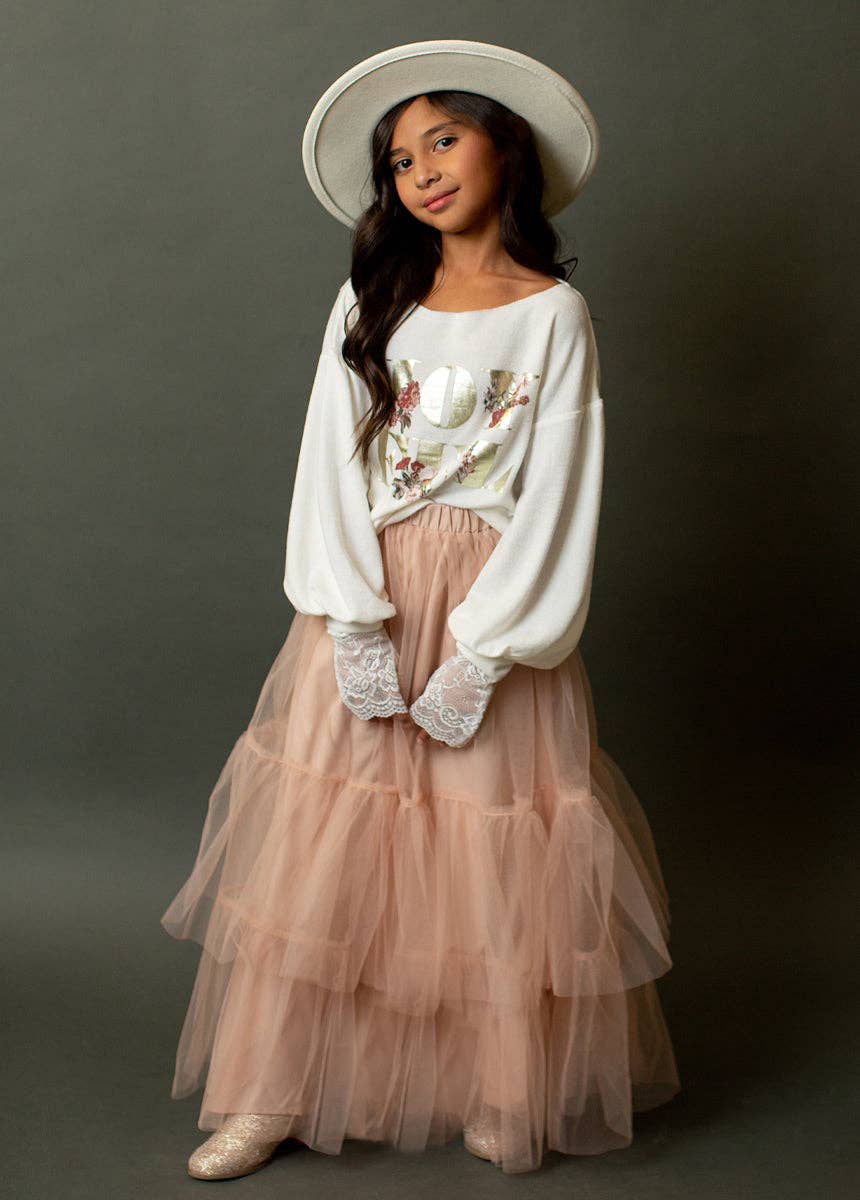 Joyfolie - Kid's Zenni Skirt in Blush
