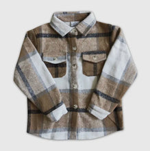Load image into Gallery viewer, Khaki Plaid Pocket Flannel
