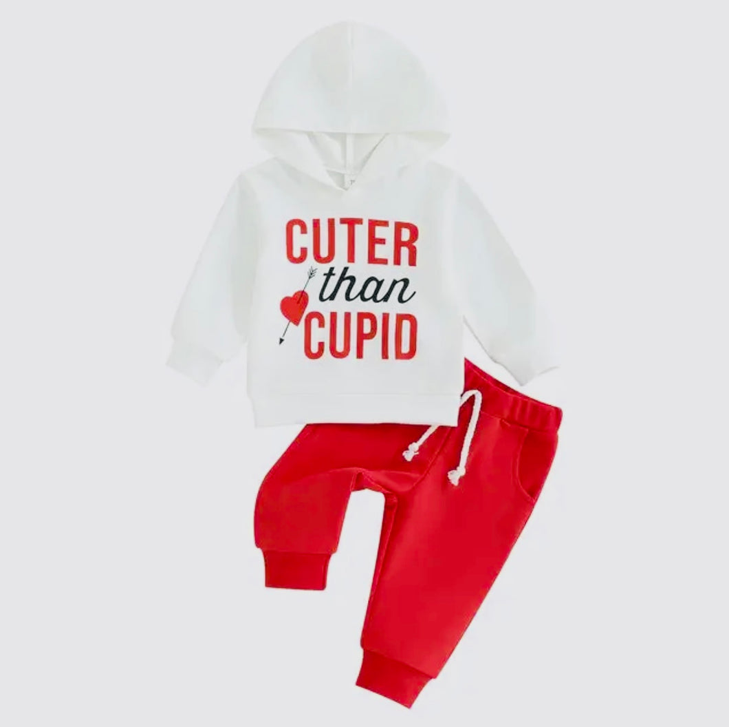 Cuter Than Cupid Sweatshirt Hoodie Loungewear Outfit