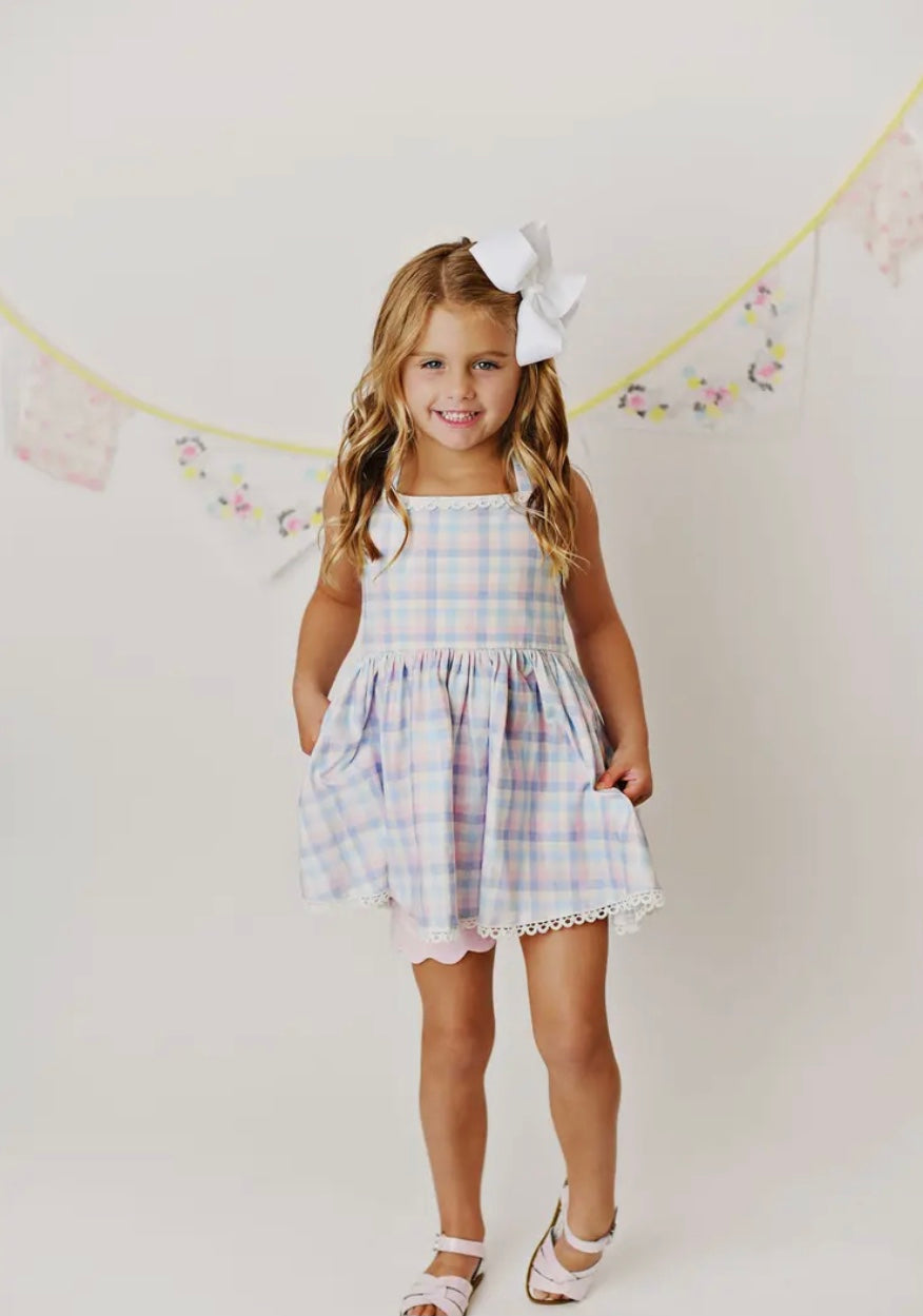 Girls Spring Tunic Top and Shorts Set