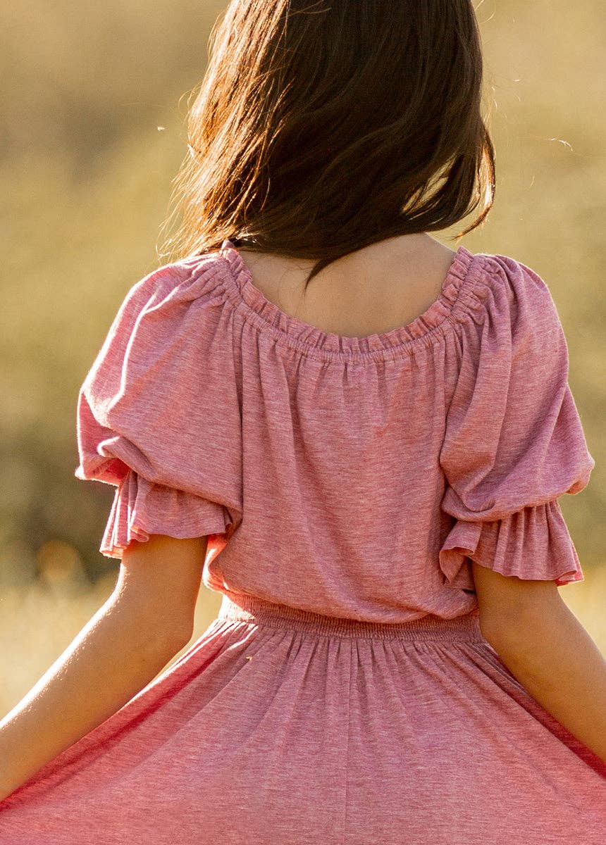 Joyfolie - Kid's Gwenola Dress in Heather Rose