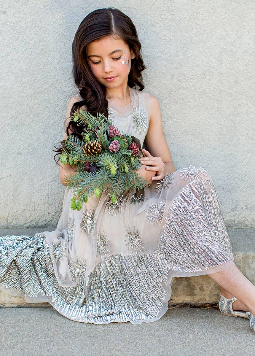 Joyfolie - Kid's Ginger Dress in Silver