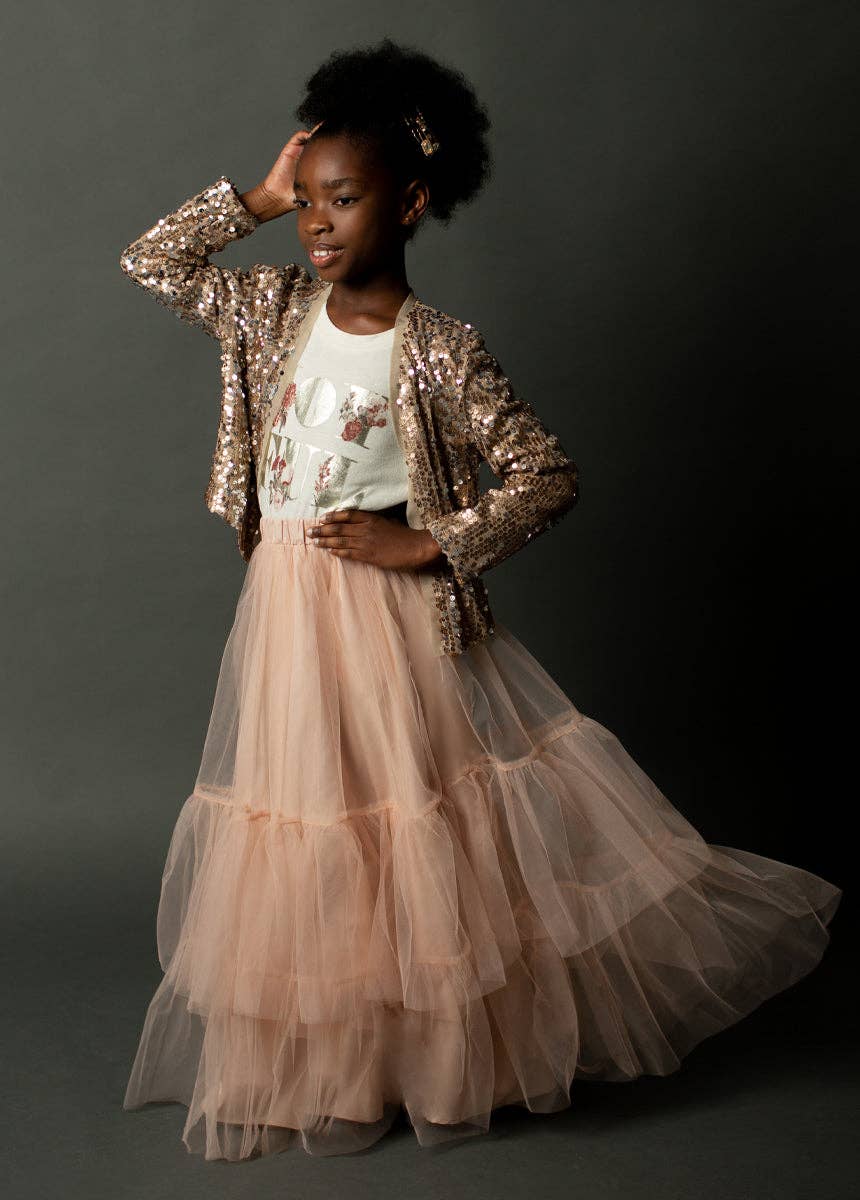 Joyfolie - Kid's Zenni Skirt in Blush